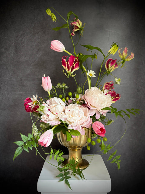 Luxury pink peony/peony rose floral arrangement