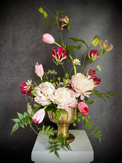 Luxury pink peony/peony rose floral arrangement